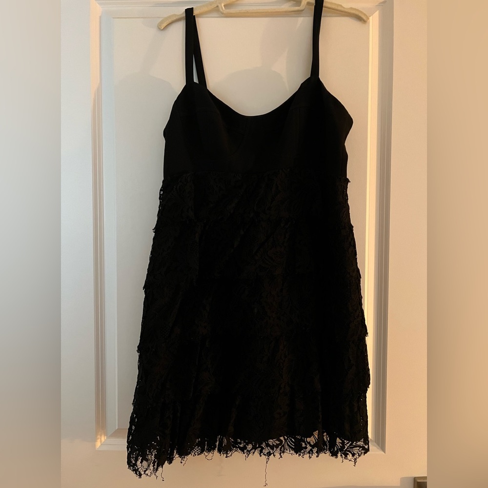 Nanette Lepore little black dress with lace details